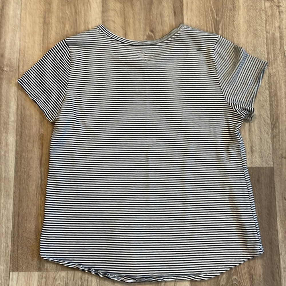 FREE With Any Purchase- Old Navy Everywear Black/White Striped Top - Picture 3 of 3